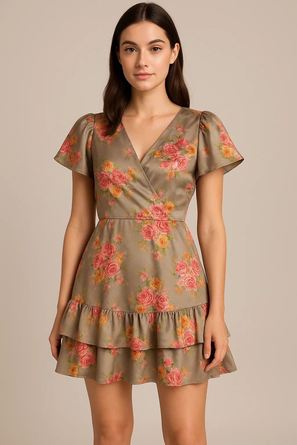 Fragrance Multitype Of Flower Digital Printed Fabric - Japan Satin