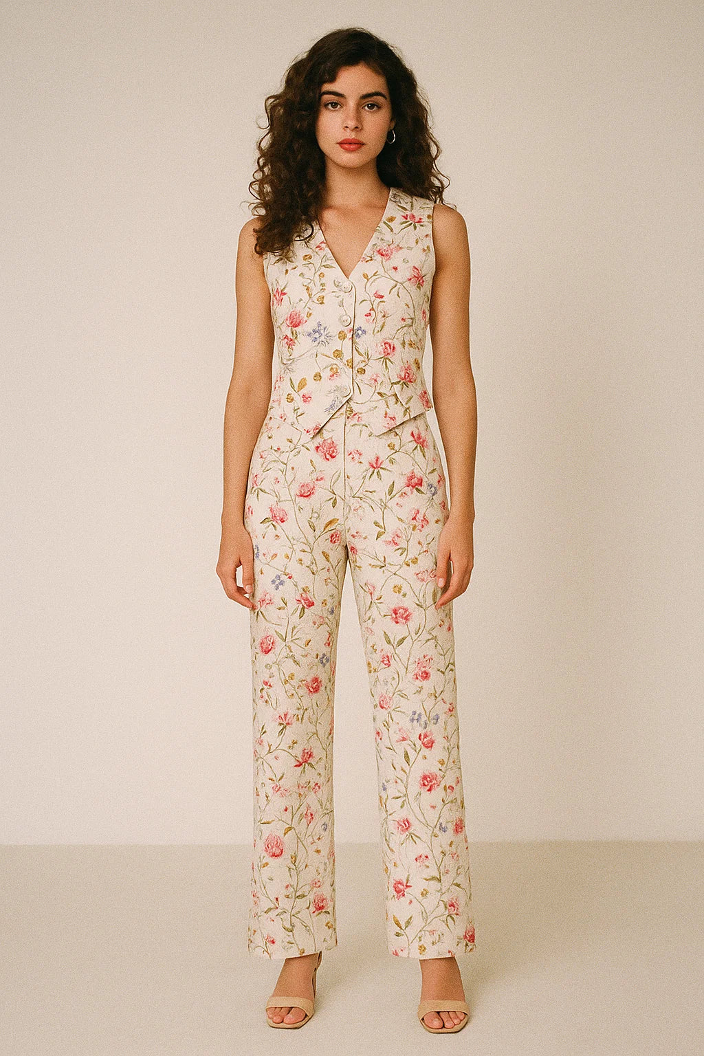 Abstract Colourful Flower Art Digital Printed Fabric - Japan Satin