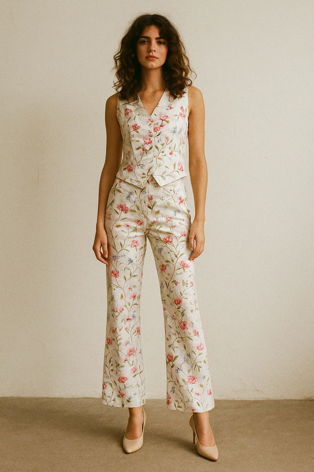 Abstract Colourful Flower Art Digital Printed Fabric - Japan Satin