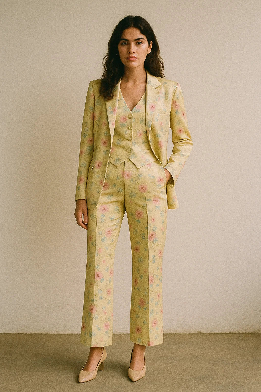 Peony Pink Flower Seamless Pattern Digital Printed Fabric - Japan Satin