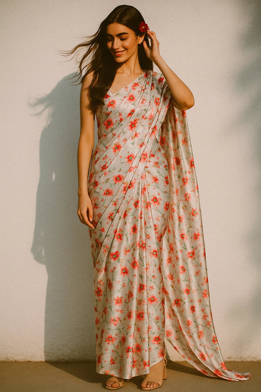 Watercolour Buttercup Flower Digital Printed Fabric - Japan Satin