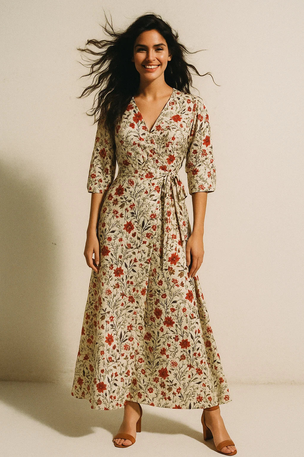 Jungle Wally Of Flower With Humming Bird Digital Printed Fabric - Japan Satin