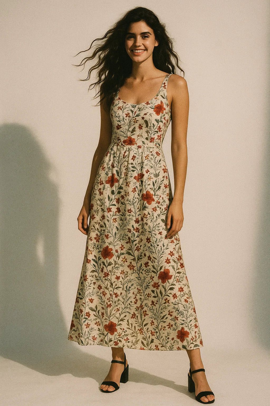 Jungle Wally Of Flower With Humming Bird Digital Printed Fabric - Japan Satin