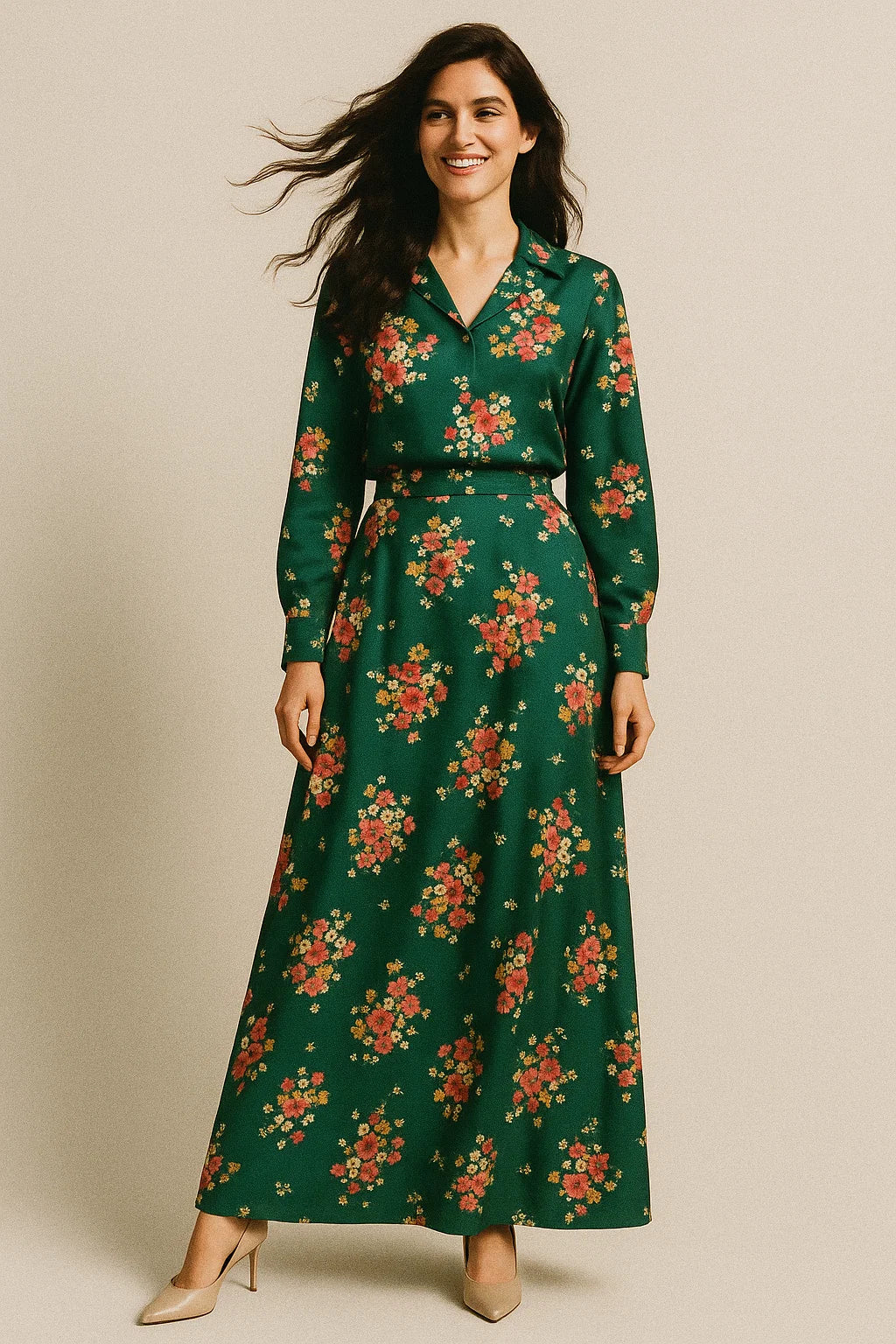 Hawaiian Tiny Colourful Chintz Digital Printed Fabric - Japan Satin