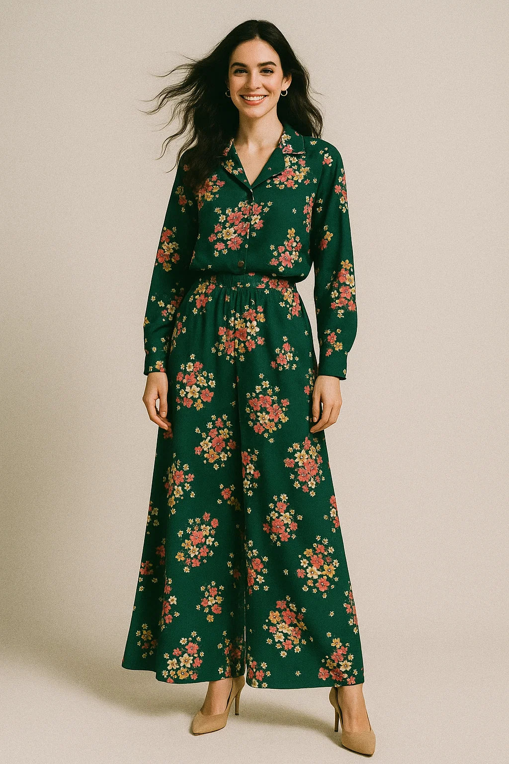 Hawaiian Tiny Colourful Chintz Digital Printed Fabric - Japan Satin