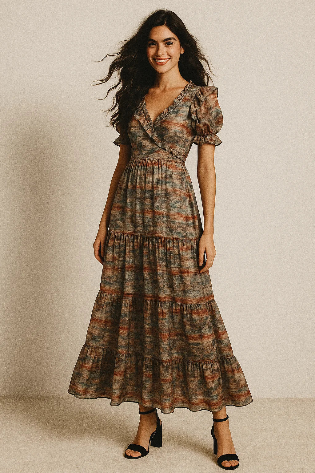 Vintage Plumeria Painted Flower Digital Printed Fabric - Japan Satin