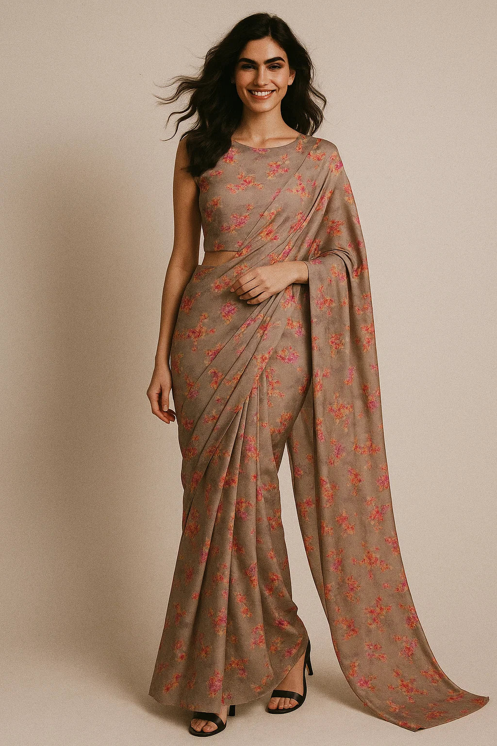 Ditsy Cool Summer Pattern Digital Printed Fabric - Japan Satin