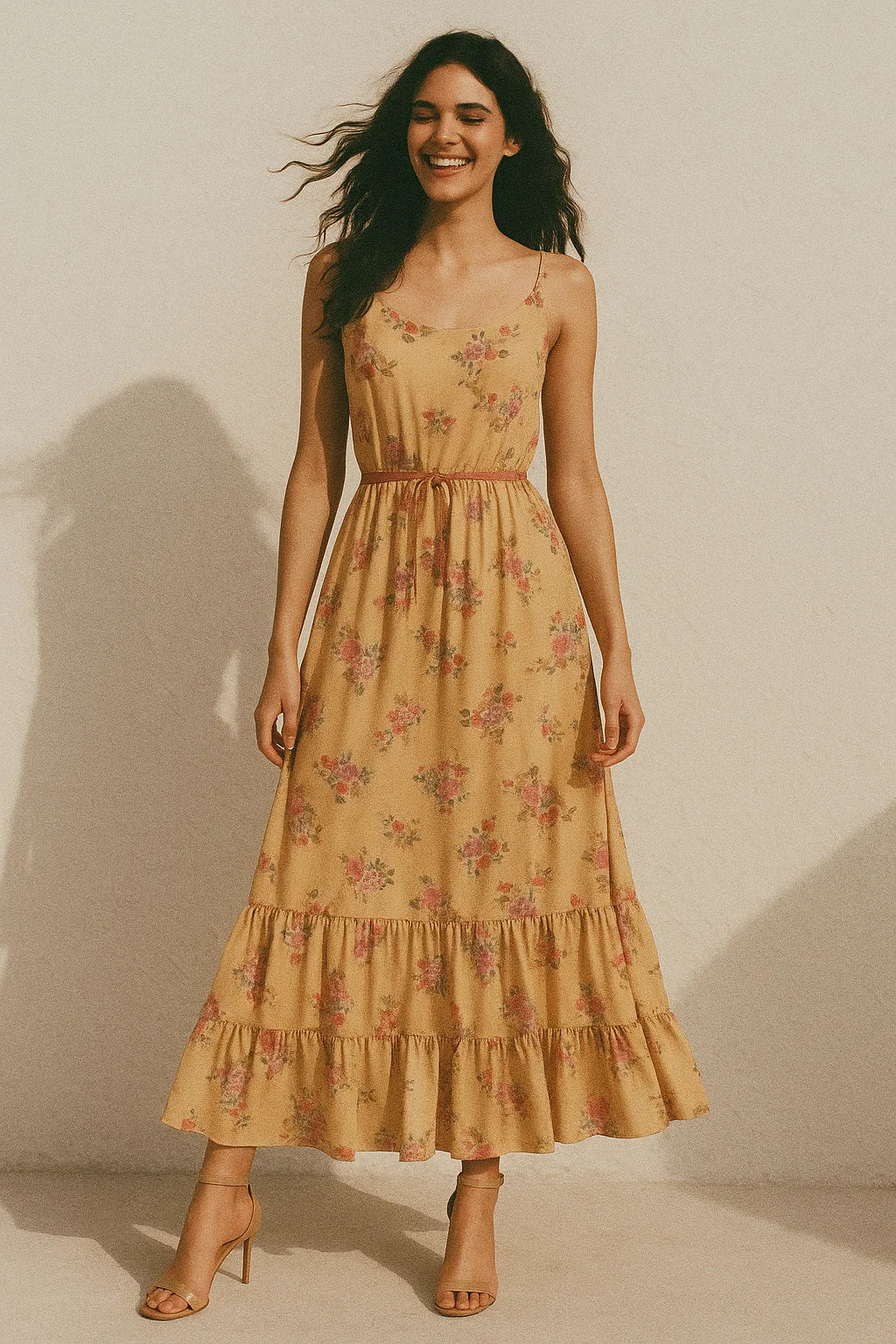 Bloom Pink Forest Flower Digital Printed Fabric - Japan Satin