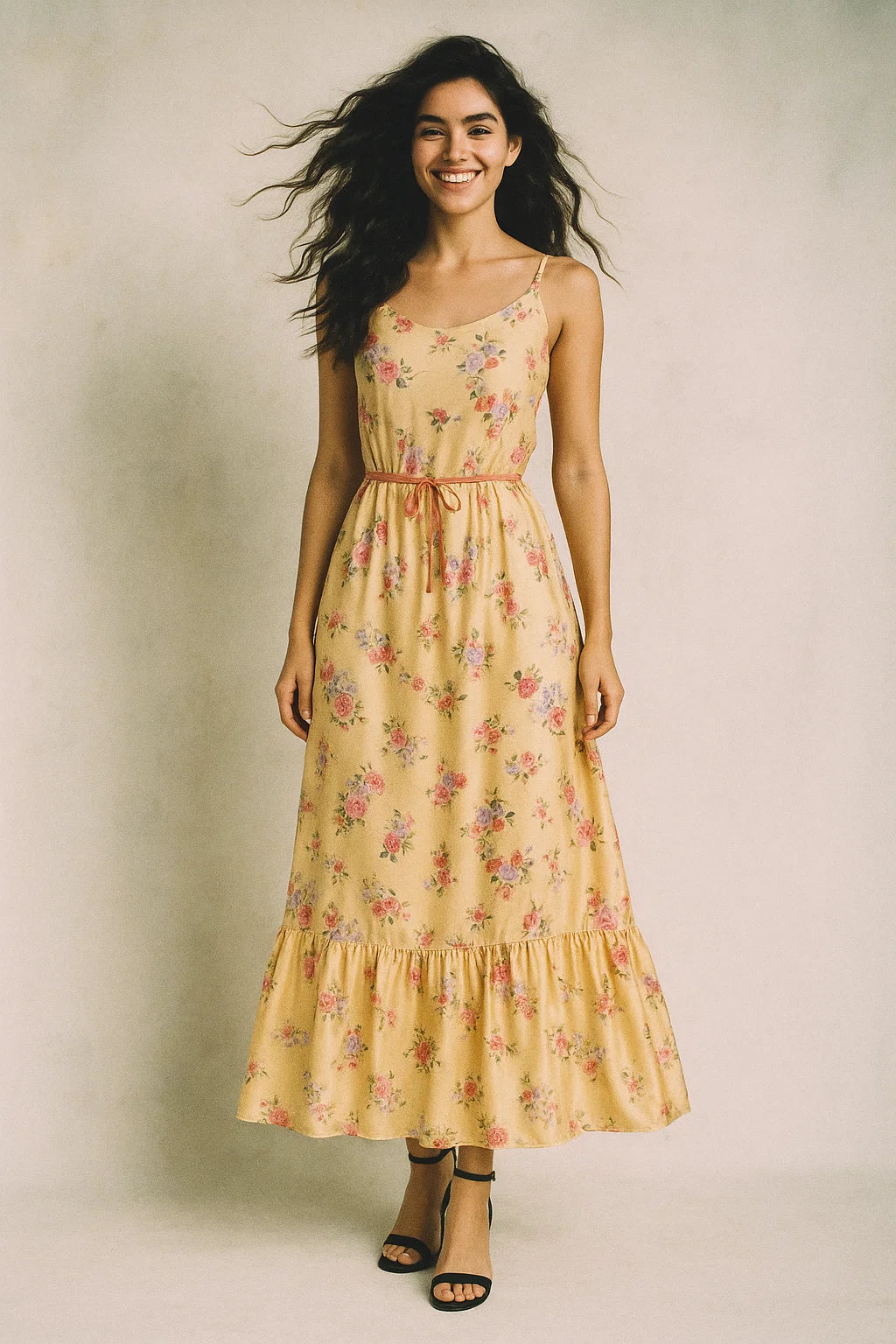 Bloom Pink Forest Flower Digital Printed Fabric - Japan Satin