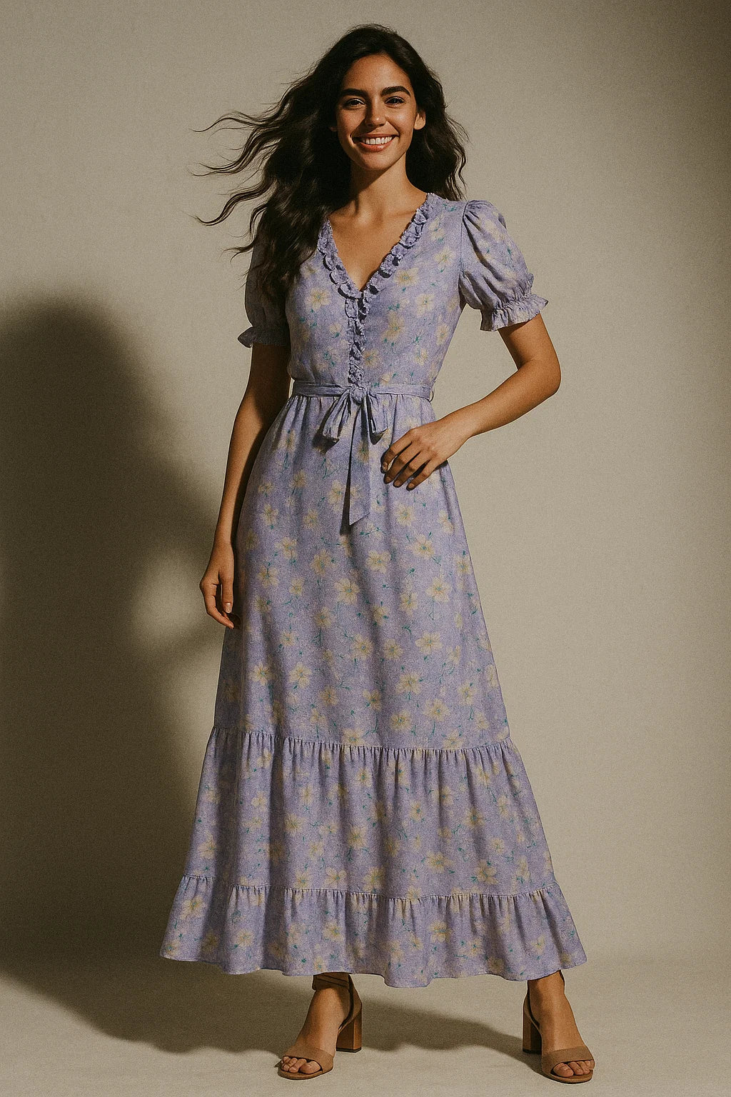 Beautiful White Jasmine Valley Flower Digital Printed Fabric - Japan Satin