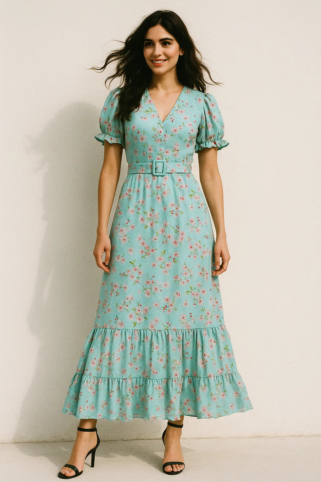 Beautiful Rama Floral Vine Digital Printed Fabric