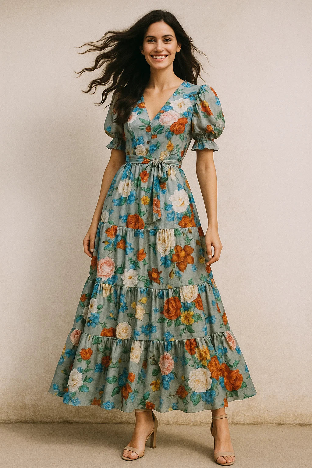 High Quality Multicolor Floral Digitally Printed Fabrics