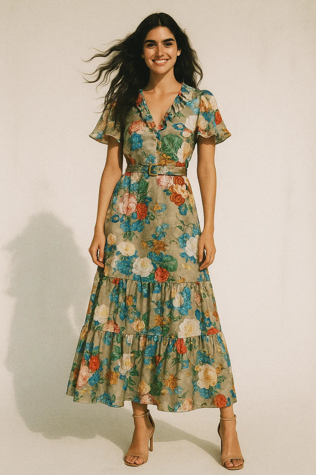 High Quality Multicolor Floral Digitally Printed Fabrics