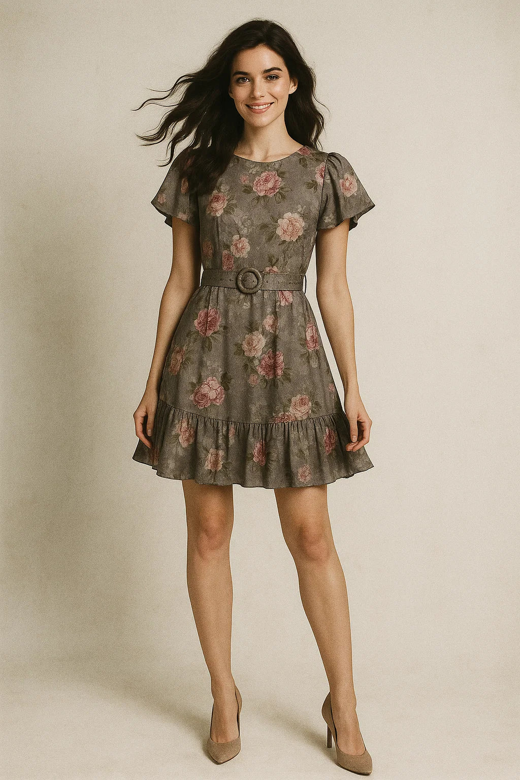 Multicolor Floral Digitally Printed Japan Satin Fabrics