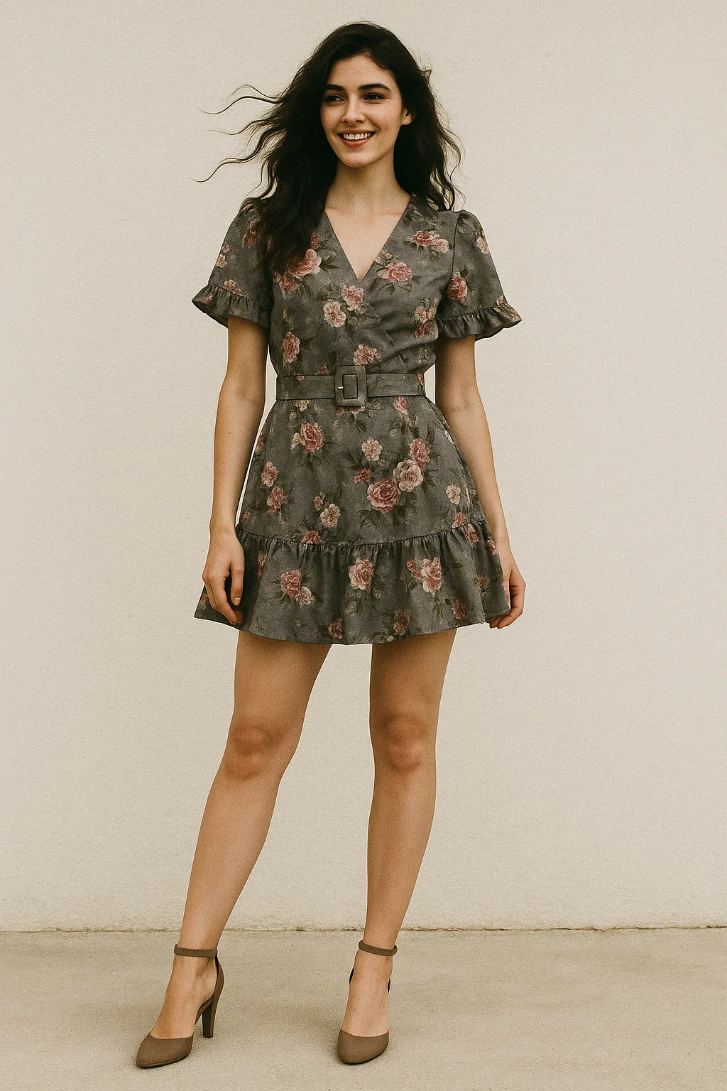 Multicolor Floral Digitally Printed Japan Satin Fabrics