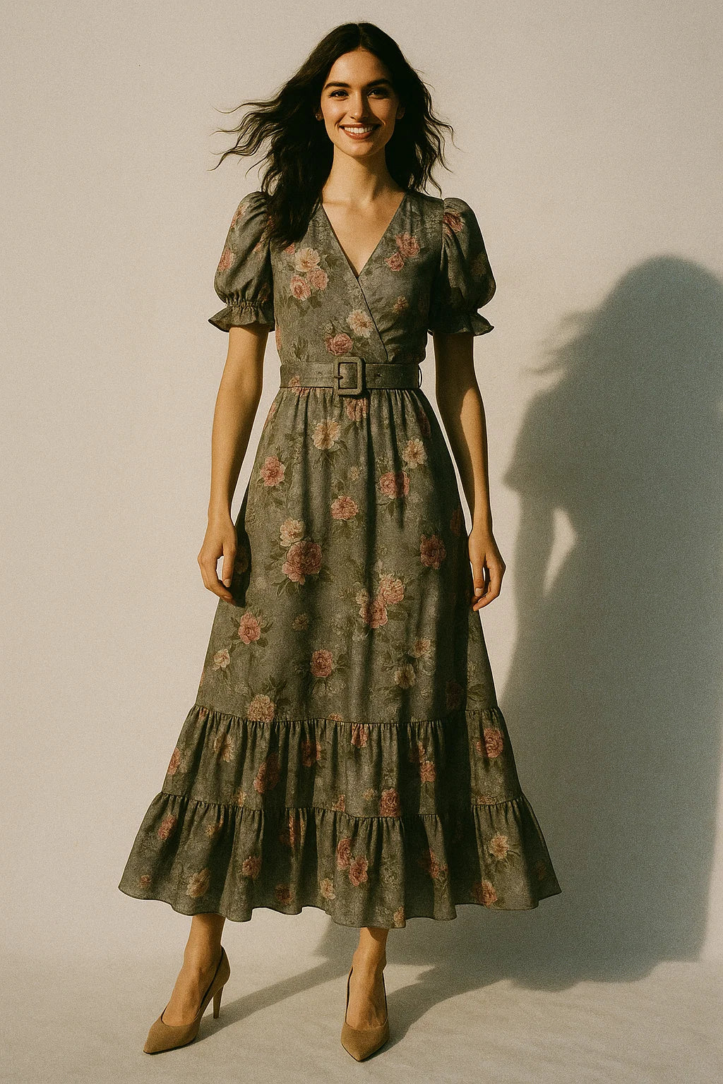 Multicolor Floral Digitally Printed Japan Satin Fabrics