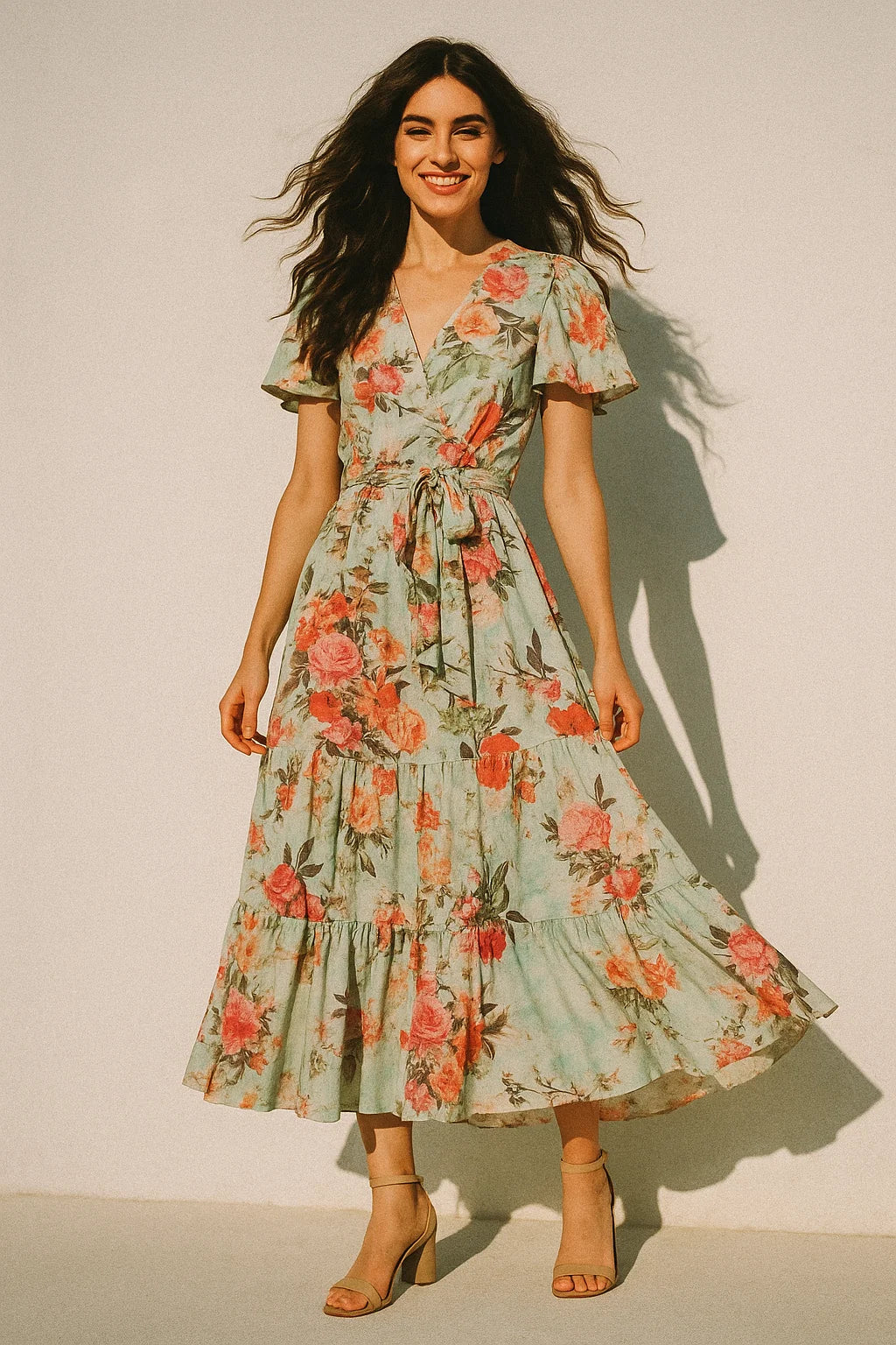 High Quality Multicolor Floral Digital Printed Fabrics