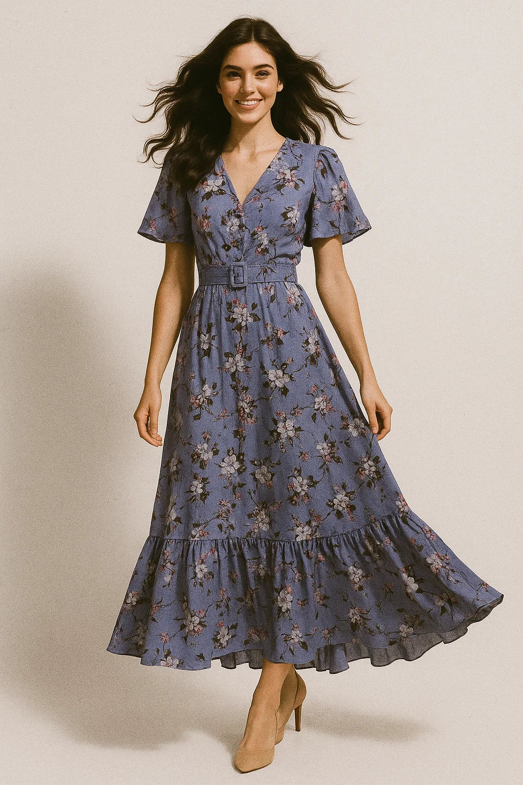 High Quality Multicolor Floral Pattern Digitally Printed Fabrics