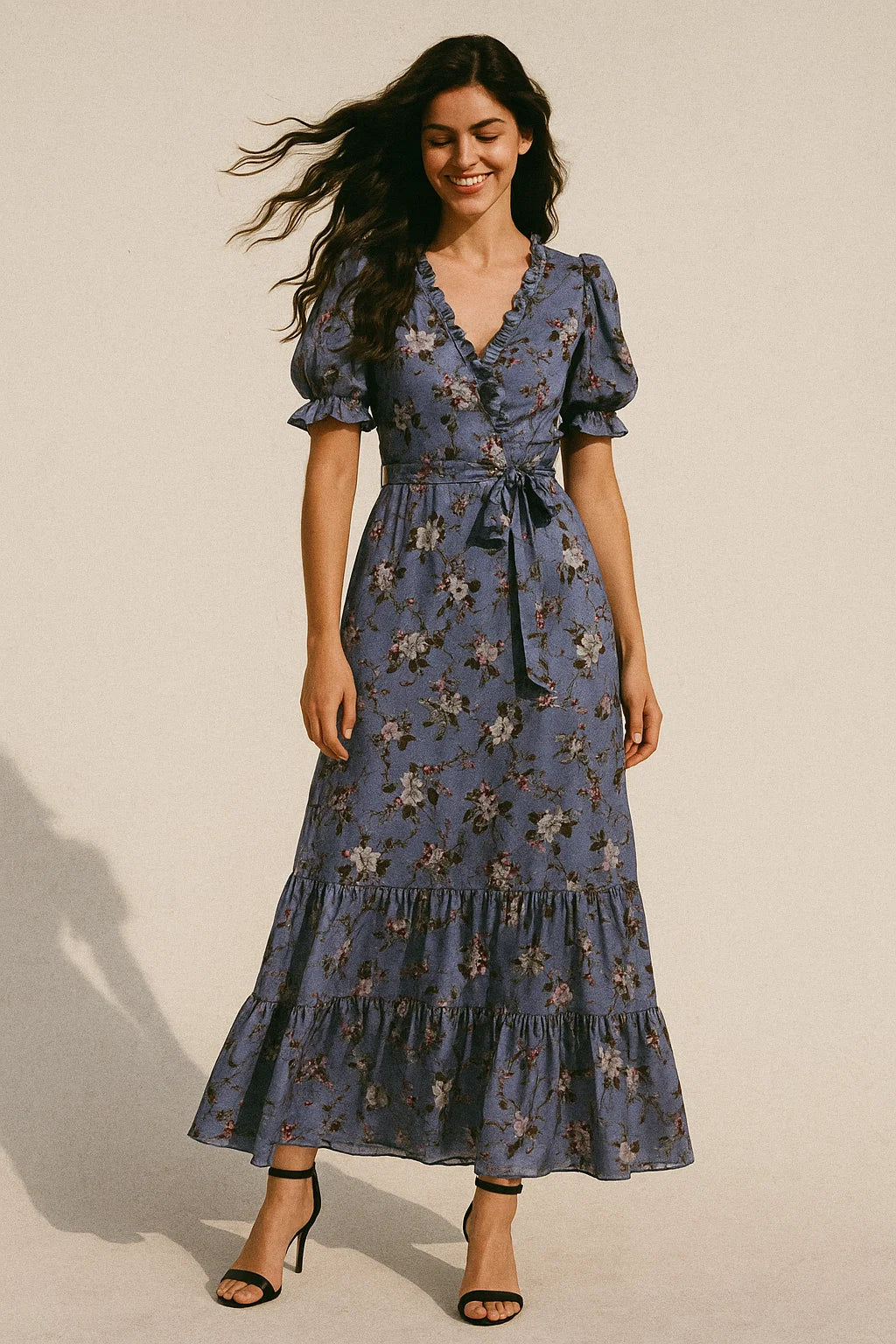 High Quality Multicolor Floral Pattern Digitally Printed Fabrics