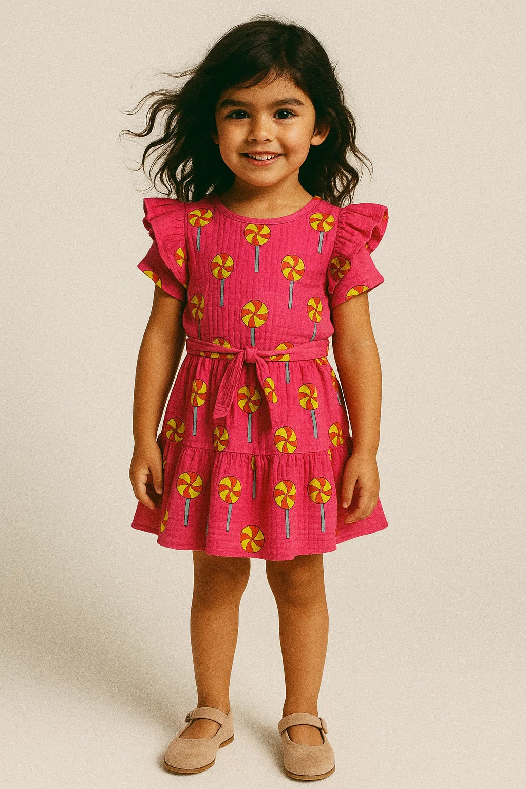 Classy and Colorful Lollipop Prints Muslin Fabric for Kids