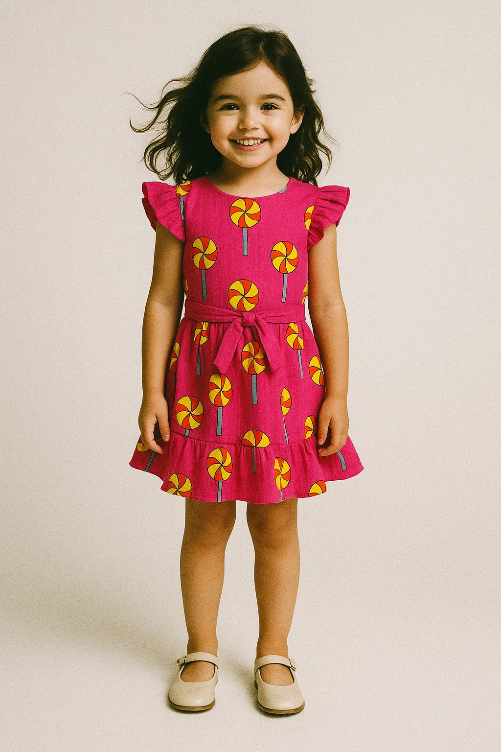 Classy and Colorful Lollipop Prints Muslin Fabric for Kids