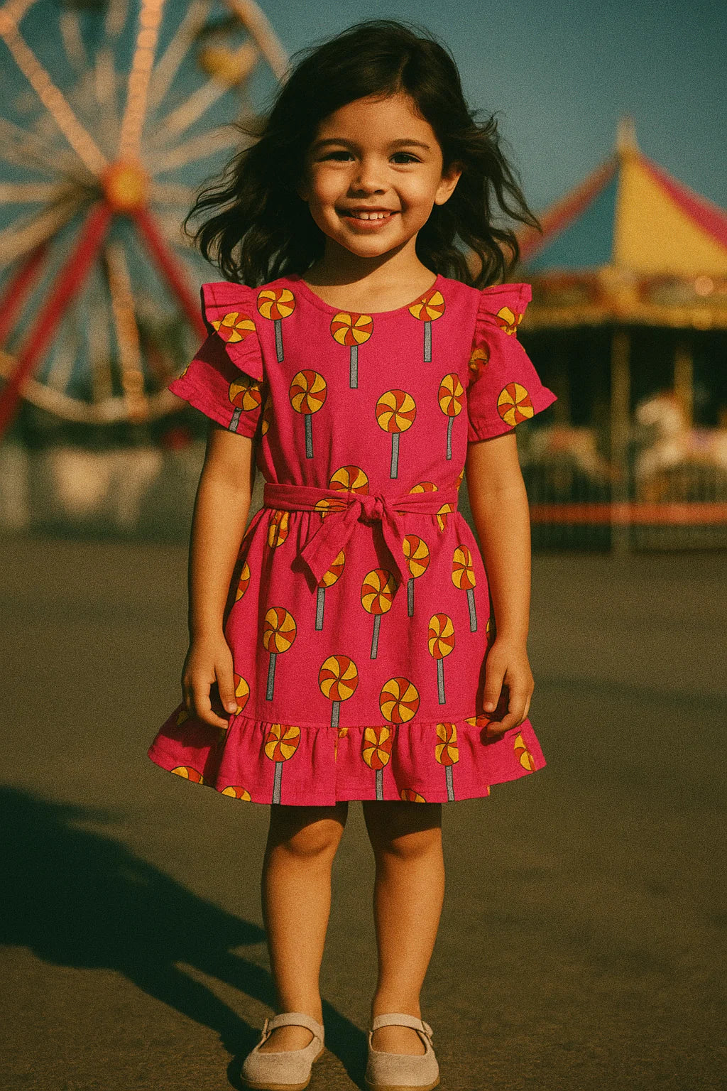 Classy and Colorful Lollipop Prints Muslin Fabric for Kids