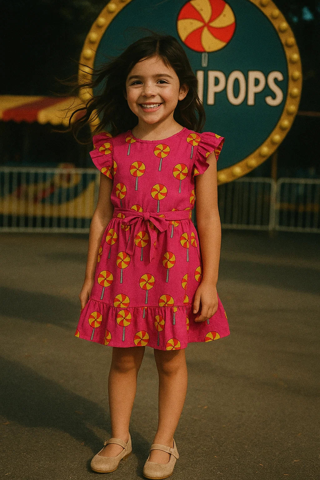 Classy and Colorful Lollipop Prints Muslin Fabric for Kids