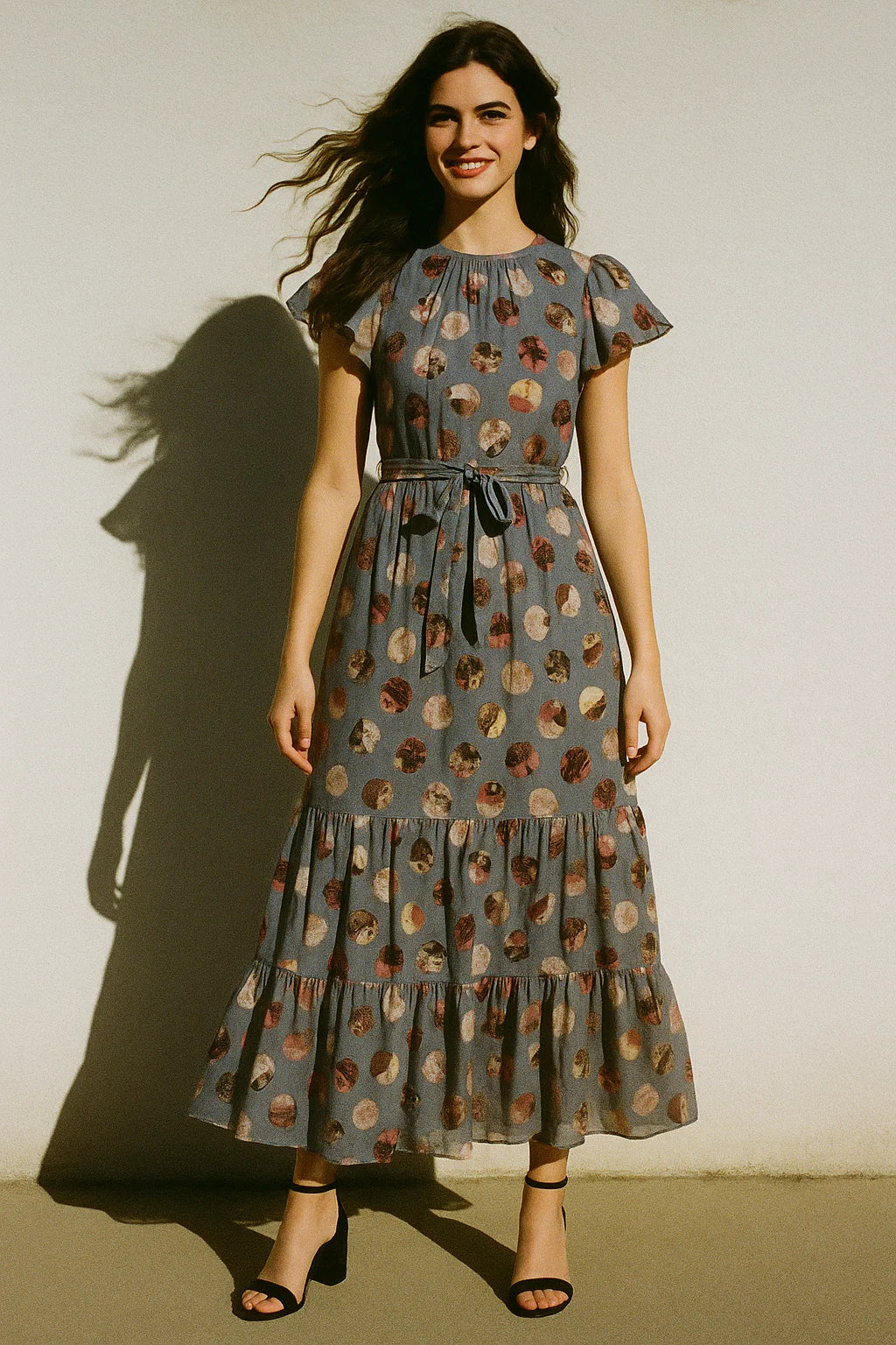 Geometric digital printed fabric in gray by FAB VOGUE Studio