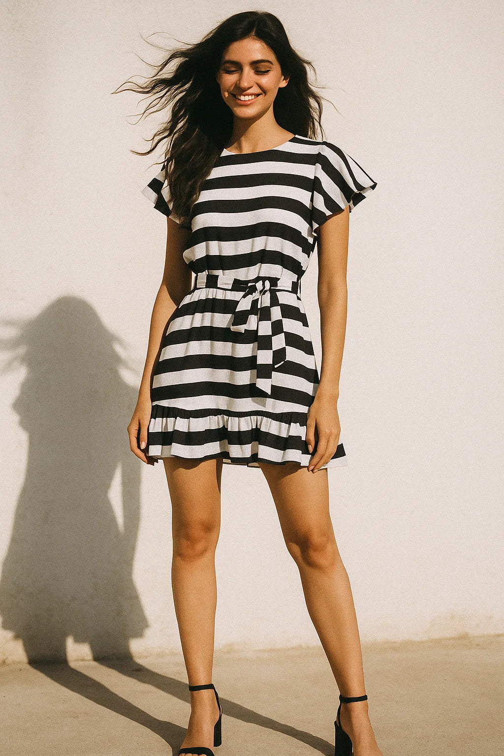 Gorgeous black and white digital printed fabric from FAB VOGUE Studio