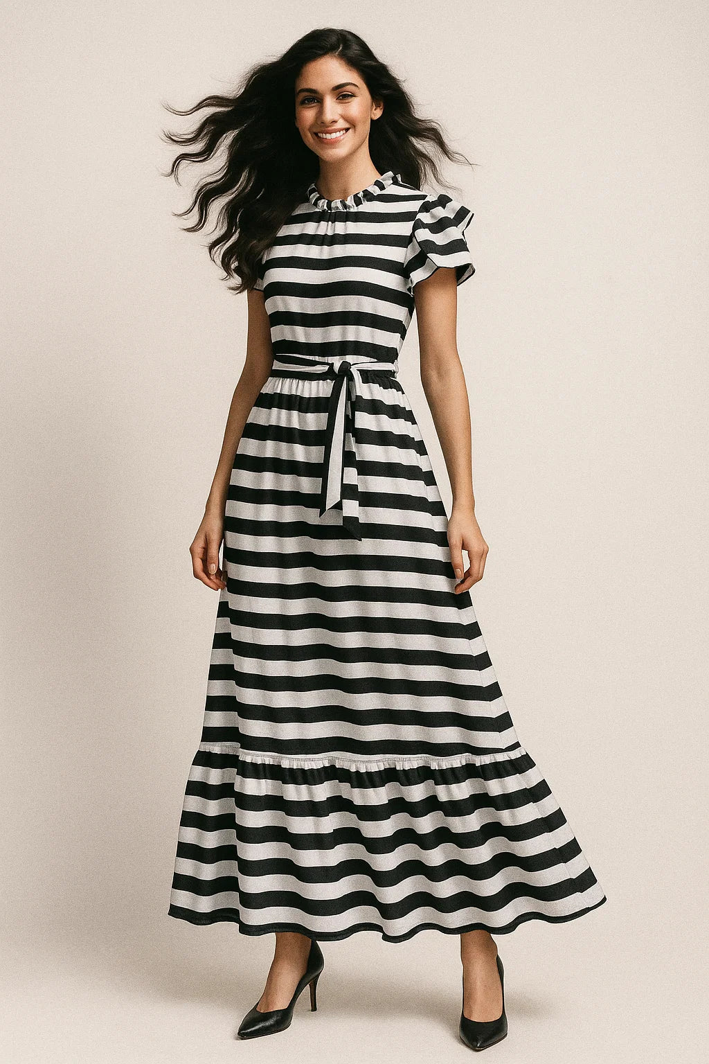 Gorgeous black and white digital printed fabric from FAB VOGUE Studio