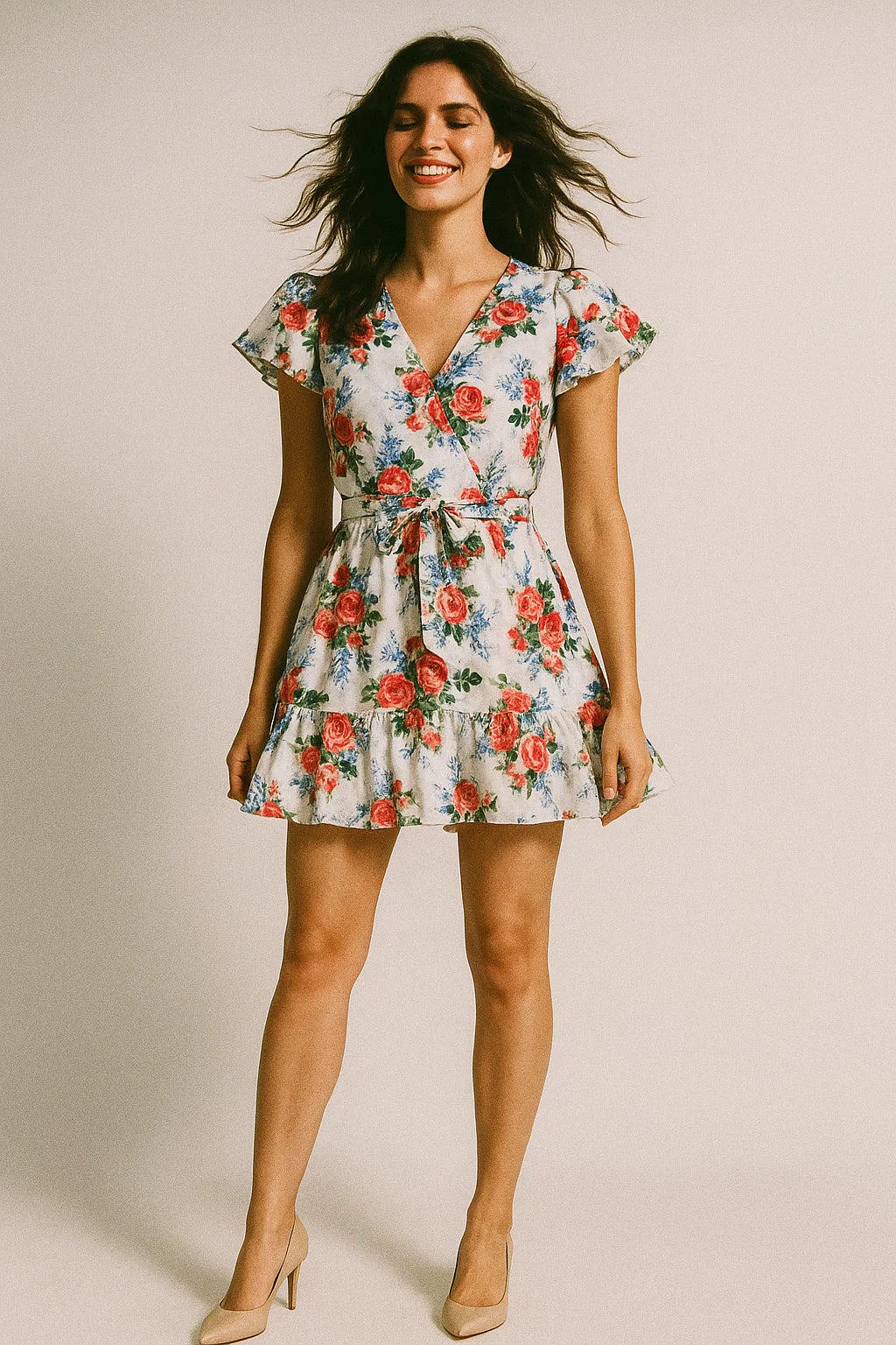 Classy floral print muslin fabric from FAB VOGUE Studio