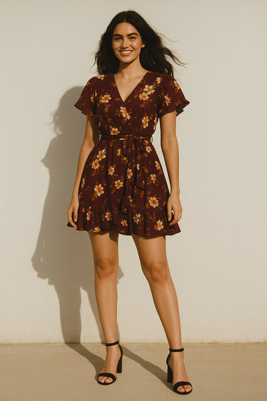 Attractive Yellow Lily Floral Flower Digital Printed Fabric - Poly Muslin