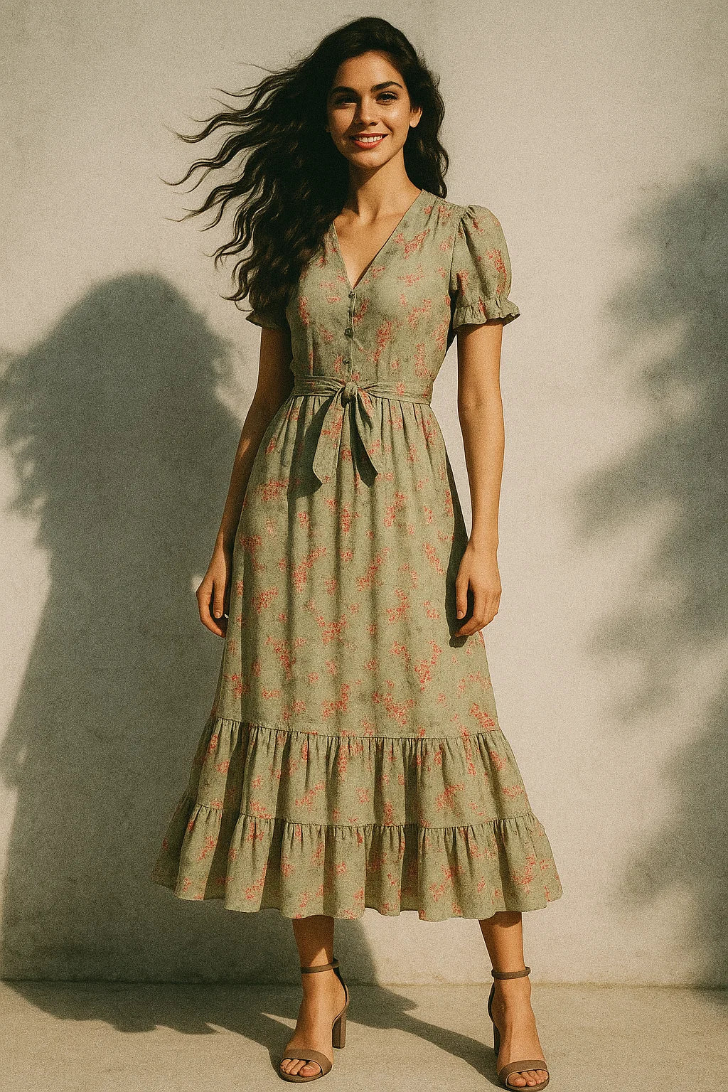 Lovely Purple Violet Flower Digital Printed Fabric - Poly Muslin