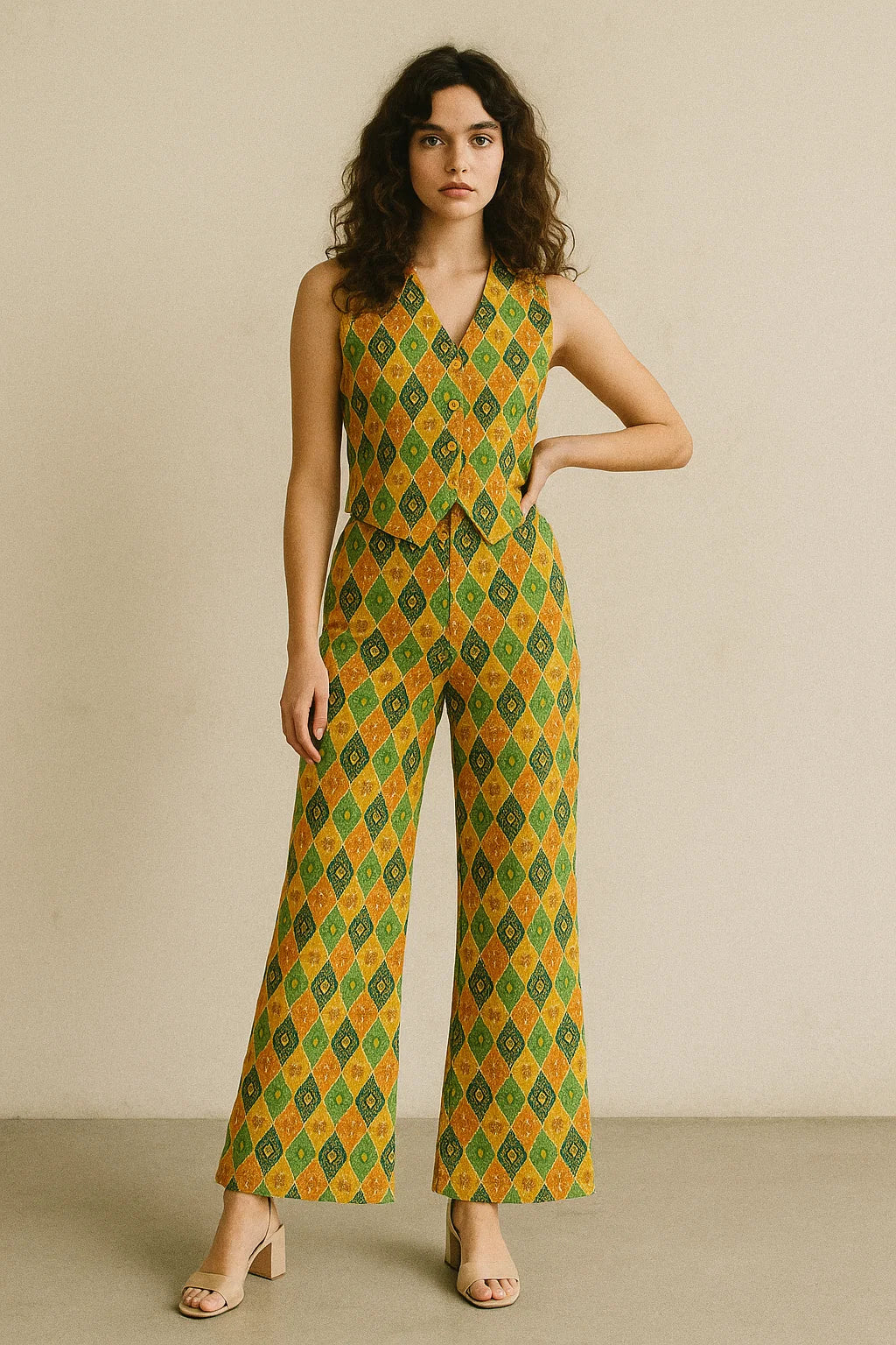 Mix Ogee Seamless Pattern Digital Printed Fabric - Poly Muslin