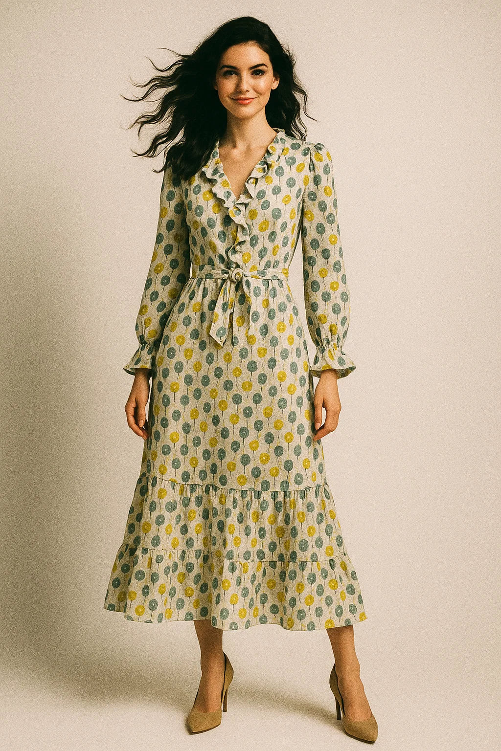 Tiny Beautiful Galliano Colour Flower Digital Printed Fabric - Poly Muslin