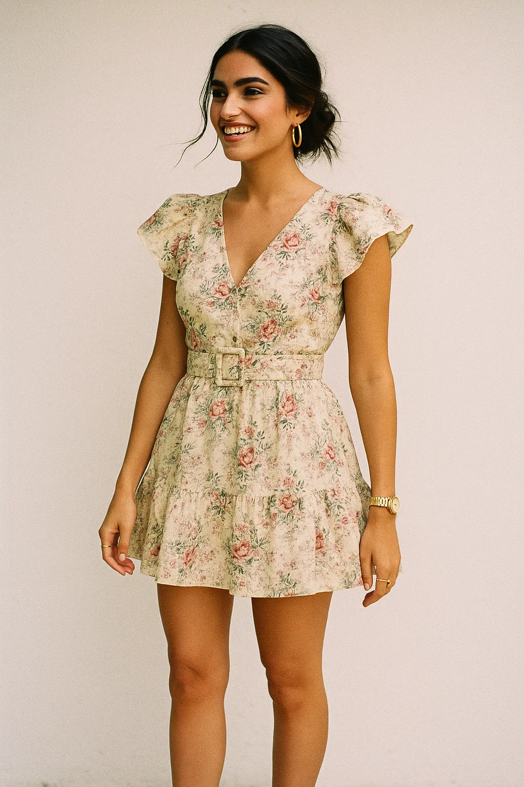 Cool Summer Carnation Flower Digital Printed Fabric - Poly Muslin