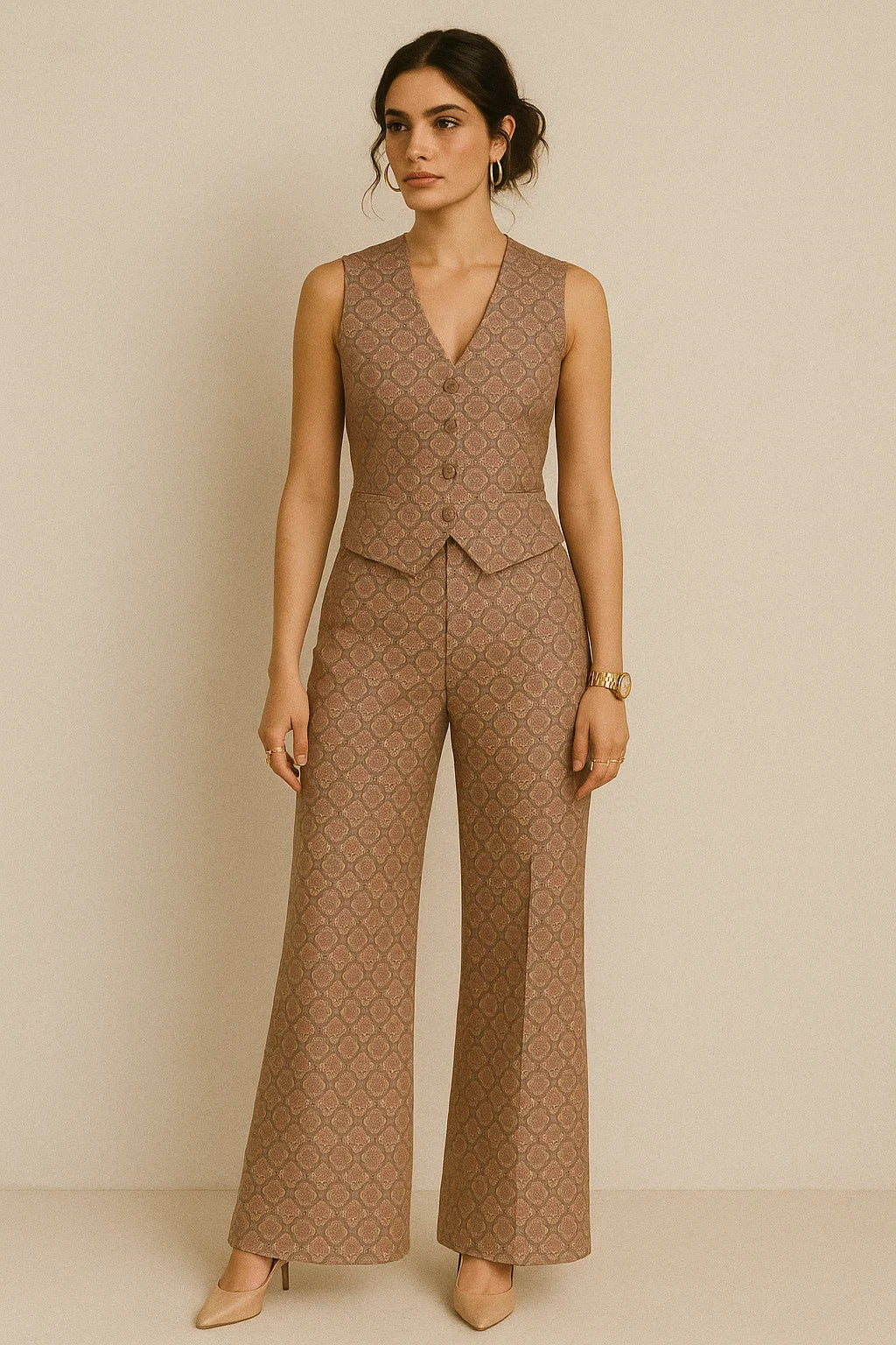 Decorative Morden Lifestyle Medallion Digital Printed Fabric - Poly Muslin