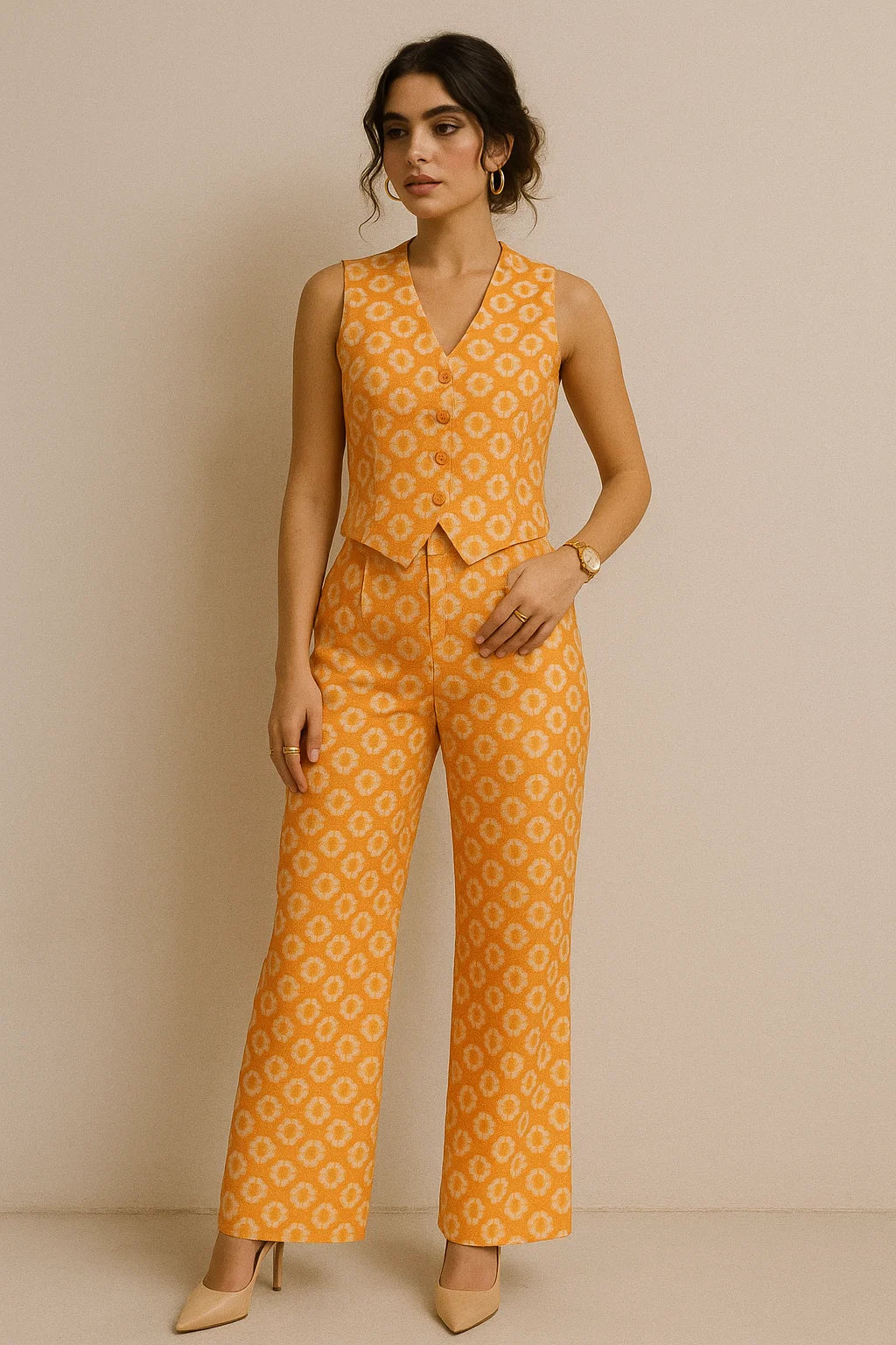 Bird's Eye Seamless Pattern Digital Printed Fabric - Muslin