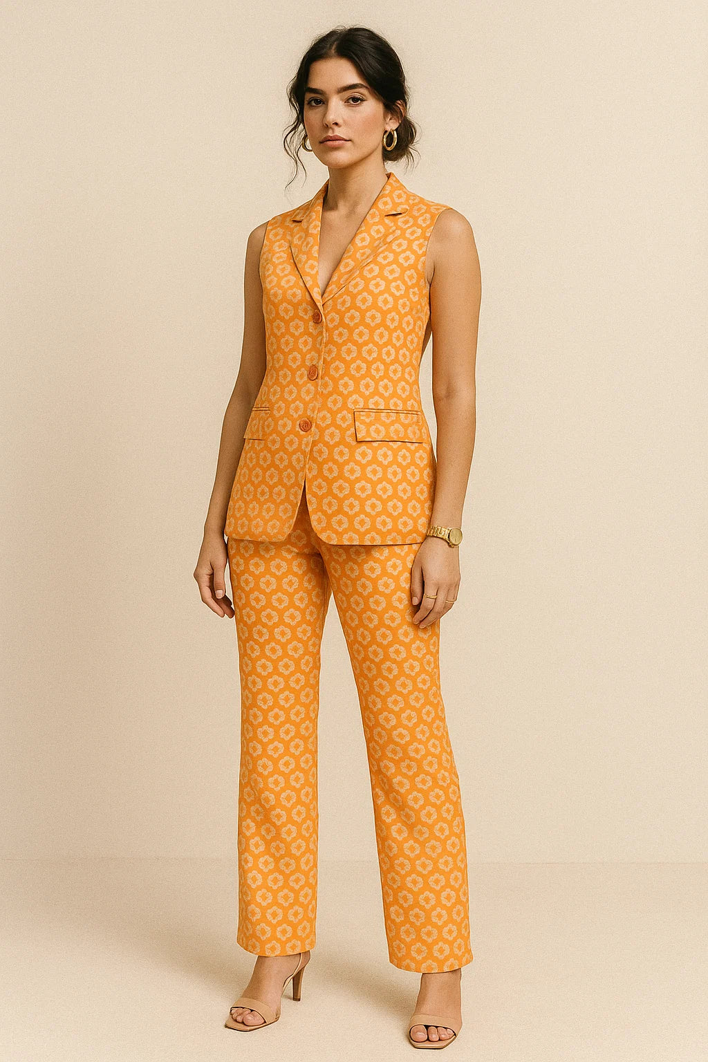 Bird's Eye Seamless Pattern Digital Printed Fabric - Muslin