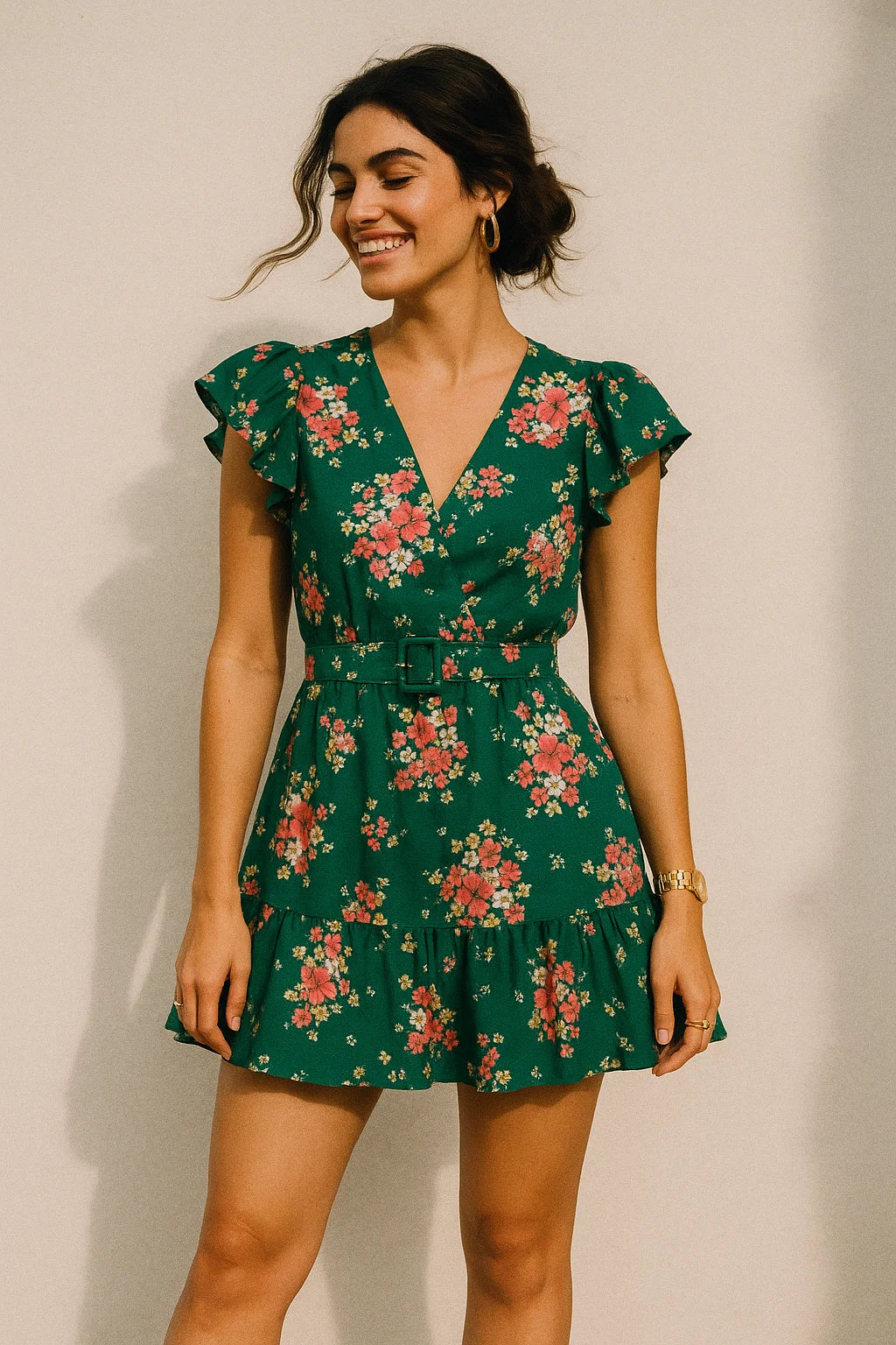 Hawaiian Tiny Colourful Chintz Digital Printed Fabric - Muslin