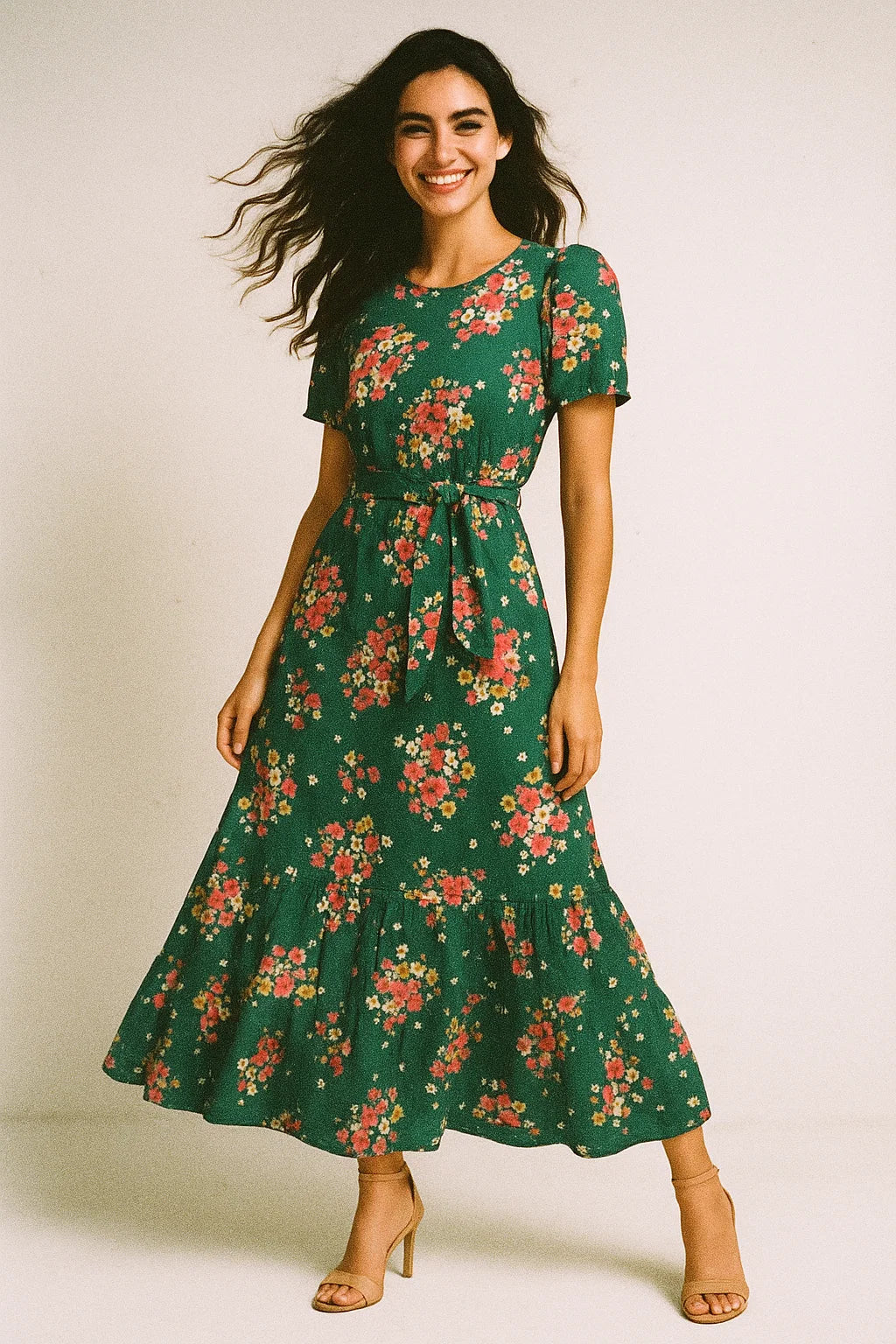 Hawaiian Tiny Colourful Chintz Digital Printed Fabric - Muslin