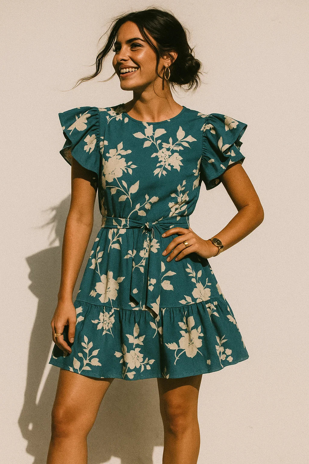 Glorry Beautiful Flower Digital Printed Fabric - Muslin