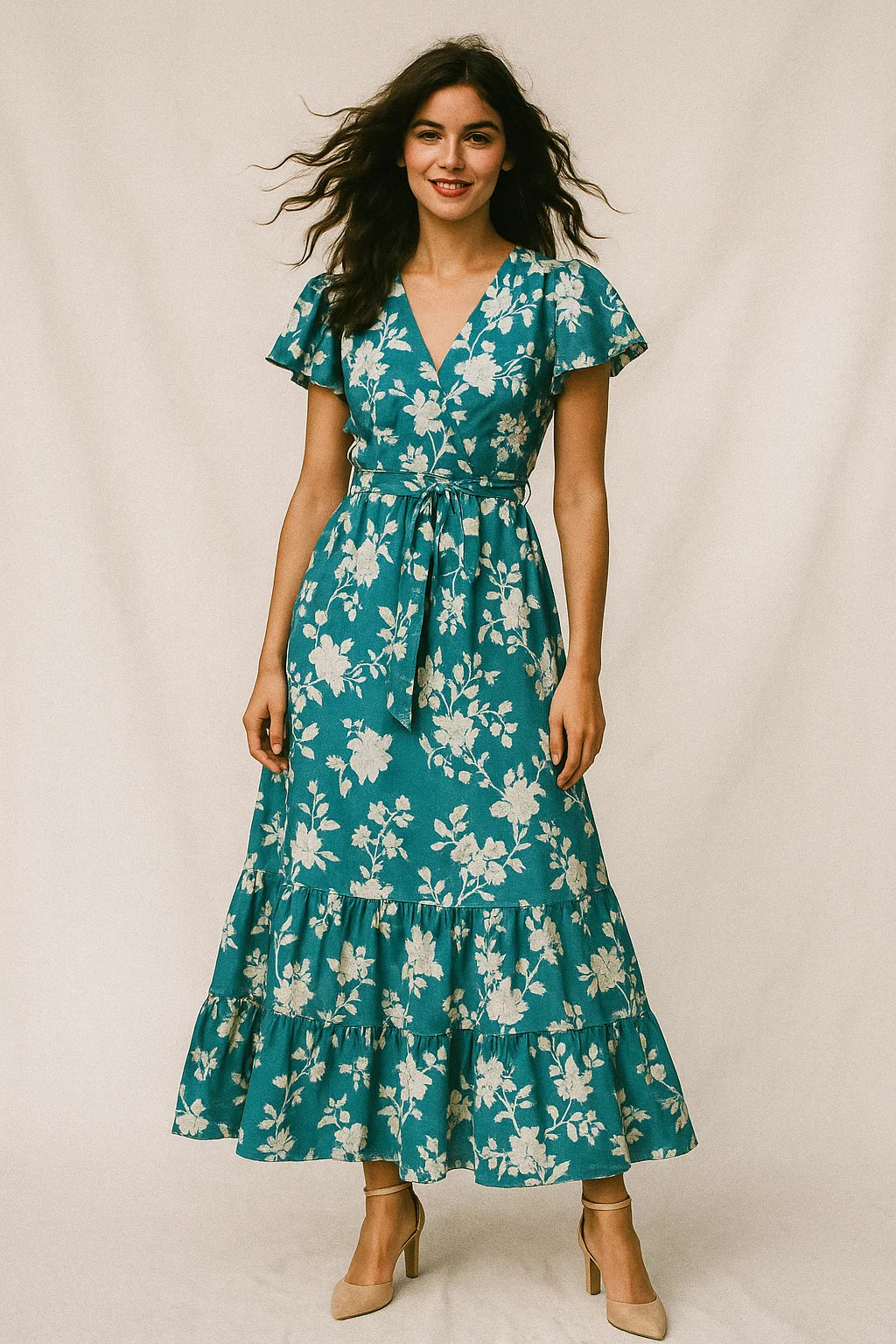 Glorry Beautiful Flower Digital Printed Fabric - Muslin