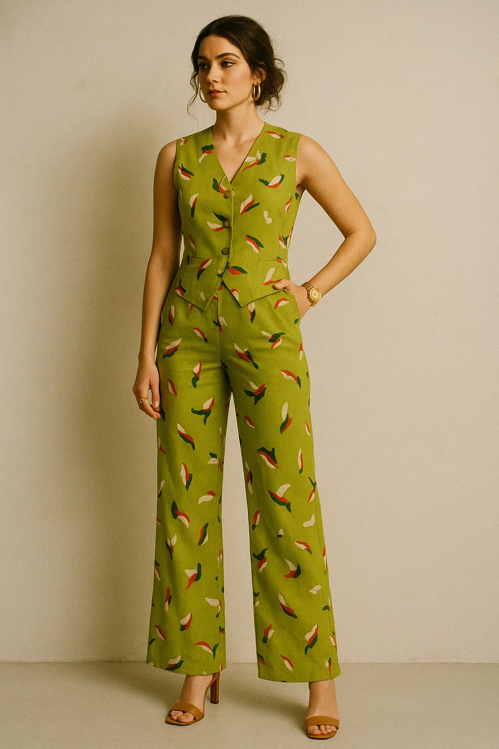 Creative Paper Art Colourful Digital Printed Fabric - Muslin