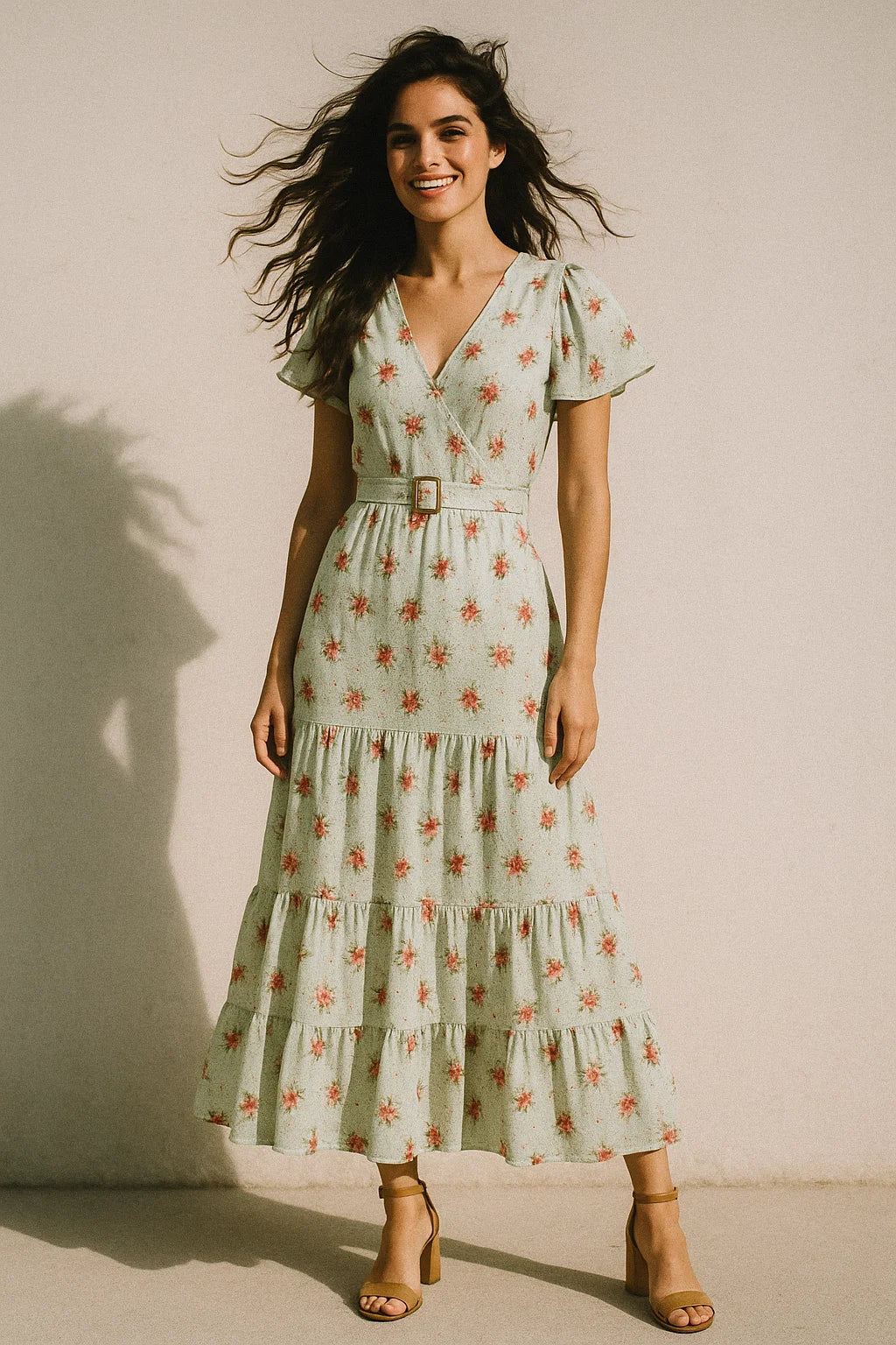 Lovely Tiny Orchid Repeat Digital Printed Fabric - Muslin