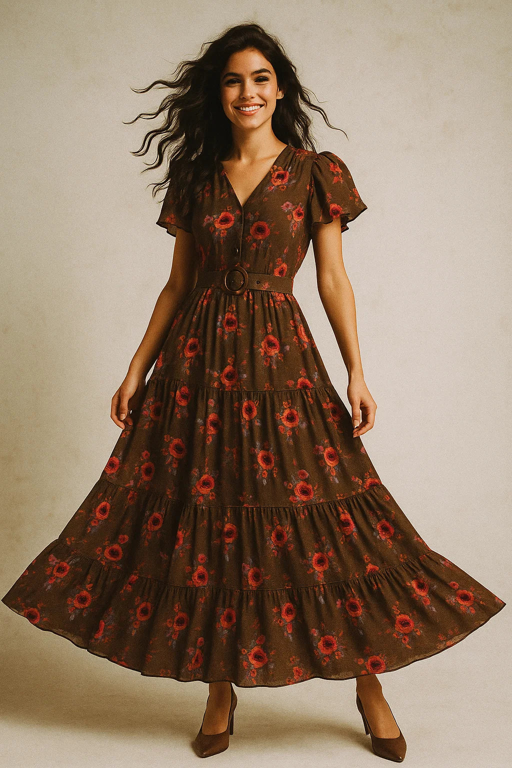 Decorative Bunch Of Colorful Tangle Digital Printed Fabric - Muslin