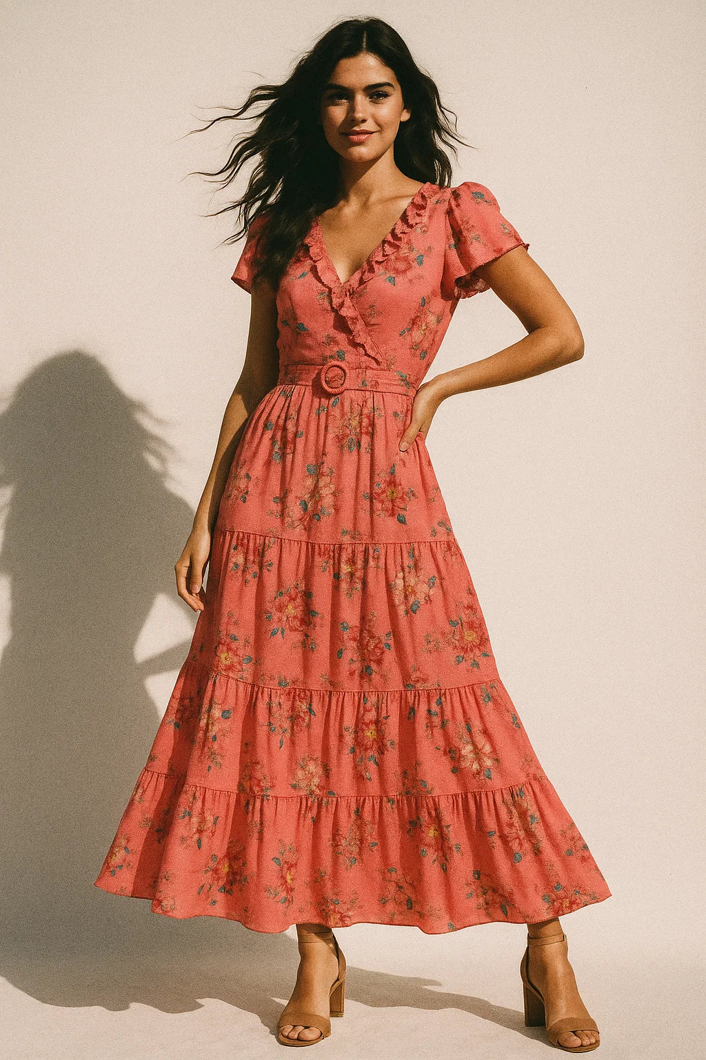 Calico Colorful Flower Digital Printed Fabric - Muslin