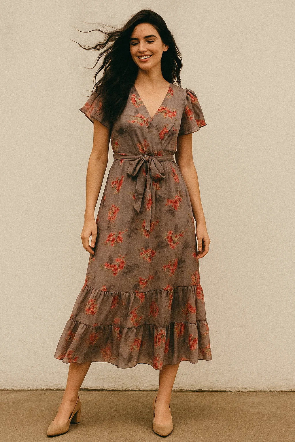 Ditsy Cool Summer Pattern Digital Printed Fabric - Muslin