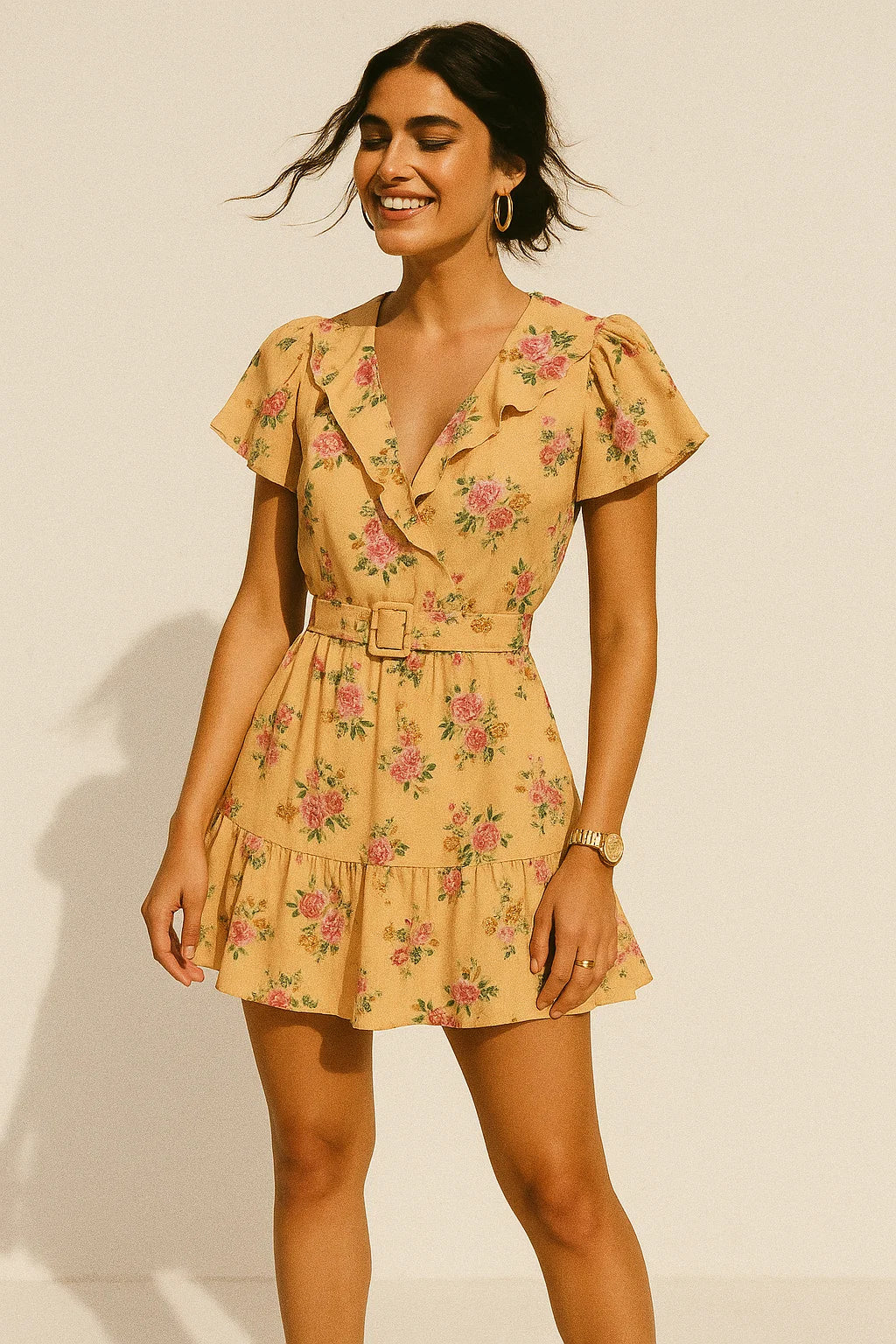 Bloom Pink Forest Flower Digital Printed Fabric - Muslin