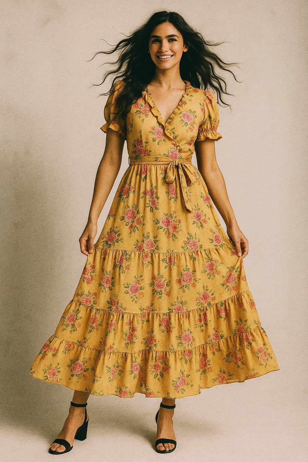 Bloom Pink Forest Flower Digital Printed Fabric - Muslin